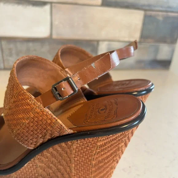 New Lucky Brand Maris Woven Wedge Platform Heeled Sandals - Picture 14 of 15